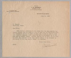 [Letter from J. N. Sherrill to H. Kempner, July 11, 1932]
