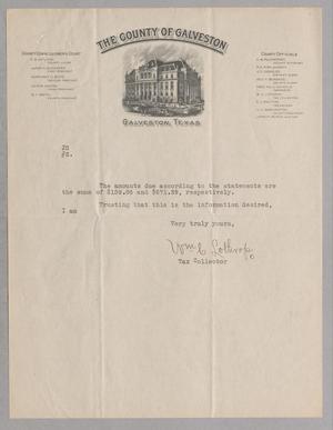 Primary view of object titled '[Letter from W. C. Lothrop]'.