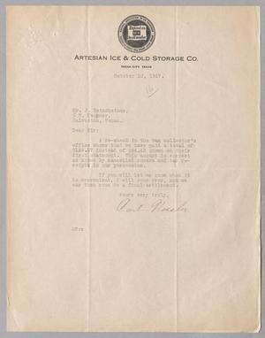 [Letter from Carl Nessler to J. Seinsheimer and H. Kempner, October 10, 1927]