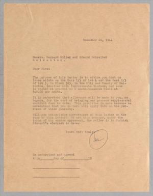 Primary view of object titled '[Letter from Isaac Herbert Kempner. to Bernard Miller and Edward Schreiber, December 26, 1944]'.