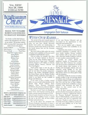 Primary view of object titled 'The Message, Volume 35, May 28, 1999'.