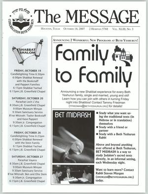 The Message, Volume 43, Number 3, October 2007