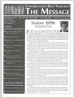 The Message, Volume 49, Number 5, December 2013