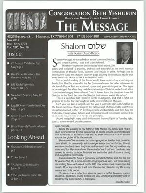 The Message, Volume 49, Number 10, May 2014