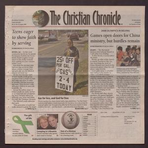 Primary view of object titled 'The Christian Chronicle (Oklahoma City, Okla.), Vol. 65, No. 8, Ed. 1, August 2008'.