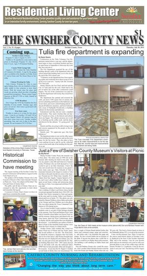 The Swisher County News (Tulia, Tex.), Vol. 7, No. 31, Ed. 1 Thursday, July 30, 2015