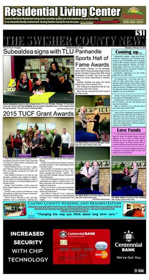 Primary view of object titled 'The Swisher County News (Tulia, Tex.), Vol. 8, No. 8, Ed. 1 Thursday, February 18, 2016'.