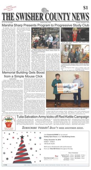 The Swisher County News (Tulia, Tex.), Vol. 10, No. 50, Ed. 1 Thursday, December 6, 2018