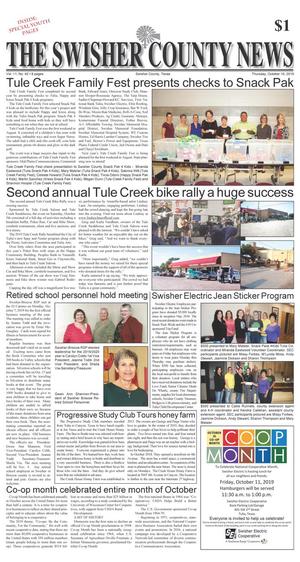 The Swisher County News (Tulia, Tex.), Vol. 11, No. 42, Ed. 1 Thursday, October 10, 2019