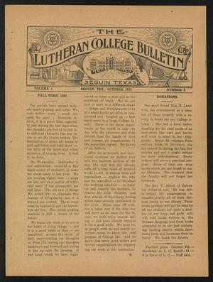 Primary view of object titled 'The Lutheran College Bulletin, Volume 4, Number 5, October 1920'.
