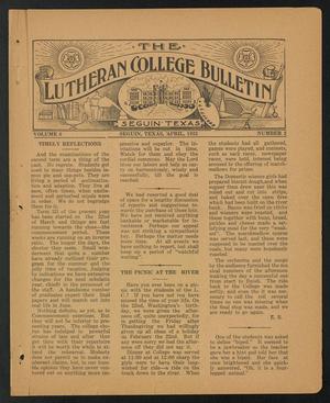 The Lutheran College Bulletin, Volume 6, Number 2, April 1922