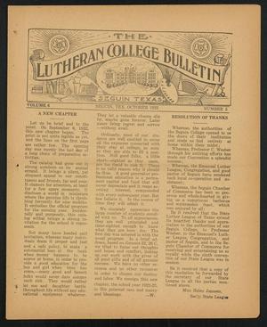 The Lutheran College Bulletin, Volume 6, Number 5, October 1922