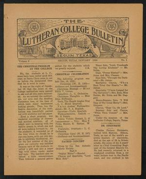 The Lutheran College Bulletin, Volume 8, Number 1, January 1924