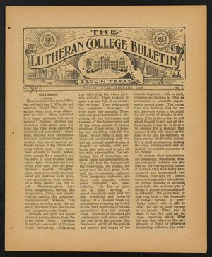 Primary view of object titled 'The Lutheran College Bulletin, Volume 10, Number 1, February 1926'.