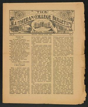 The Lutheran College Bulletin, Volume 10, Number 3, June 1926