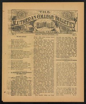 Primary view of object titled 'The Lutheran College Bulletin, Volume [10], Number 5, October 1926'.