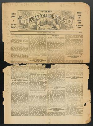 The Lutheran College Bulletin, Volume [11], Number 6, December 1927