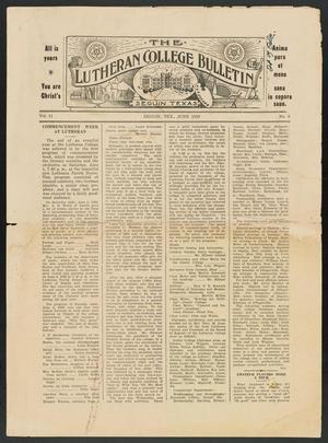 Primary view of object titled 'The Lutheran College Bulletin, Volume [13], Number [3], June 1929'.