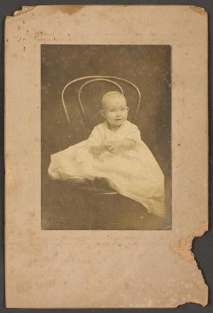 [Photograph of Baby on Bentwood Chair]