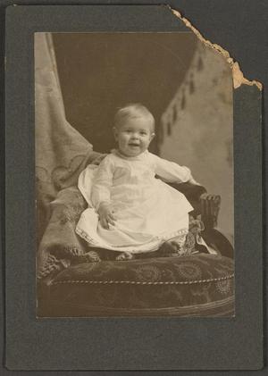 Primary view of object titled '[Photograph of a Baby on a Chair]'.