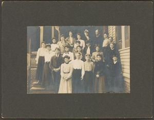 [Photograph of Students at the Central School Building]