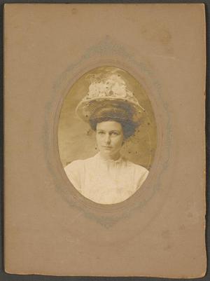[Photograph of Woman Wearing a Hat and Veil]