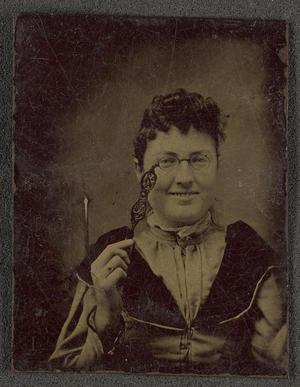[Photograph of Woman Holding Lorgnette]