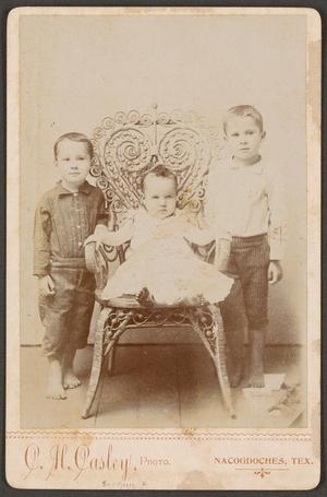 [Photograph of Two Boys With a Baby]