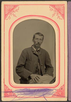 Primary view of object titled '[Photograph of a Man Wearing a Ribbon Bowtie and Watch Chain]'.