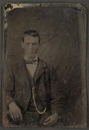 [Photograph of a Man with a Gilded Watch Chain]
