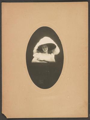 [Photograph of a Girl Wearing a Ostrich Feather Hat]