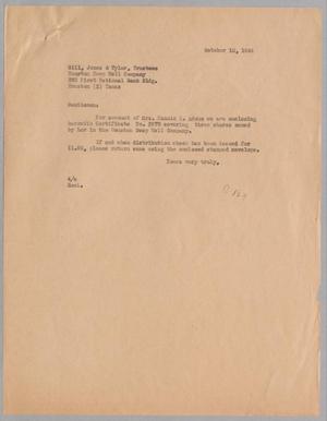 [Letter from A. H. Blackshear, Jr., to Gill, Jones, & Tyler, Trustees, October 10, 1944]