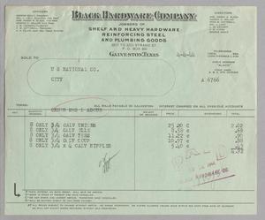 [Invoice for Goods Sold to US National Co., April 1944]