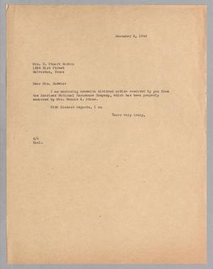 [Letter from A. H. Blackshear, Jr., to Mrs. D. Stuart Godwin, December 3, 1946]