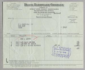 [Invoice for Goods Sold to US National Co., November 1946]