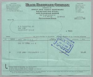 Primary view of object titled '[Invoice for Wheelbarrow Traps, December 1952]'.