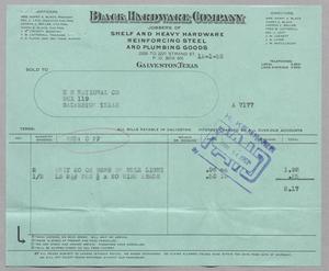 [Invoice for Mops on Hdle Light and Wire Brads, December 1952]