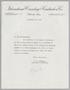 Letter: [Letter from P. H. Campbell to Stockholders of International Creosoti…