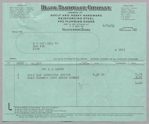 [Invoice for Warehouse Brooms and Push Brooms, February 1953]