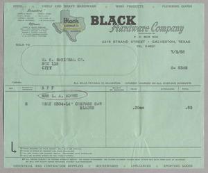 [Invoice for Compass Saw Blades, July 1956]