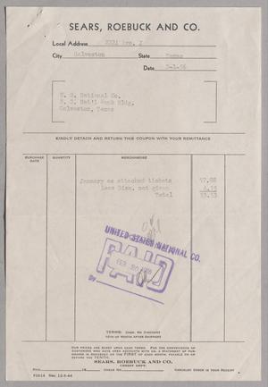 [Invoice for Tickets for US National Co., February 1956]