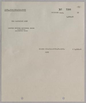 [Invoice for Gift From F. K. Adoue, December 1959]