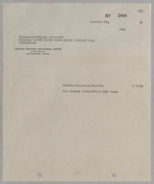 [Invoice for Taxes, October 1959]