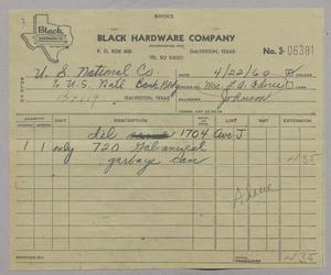 [Invoice for Galvanized Garbage Can, April 1960]
