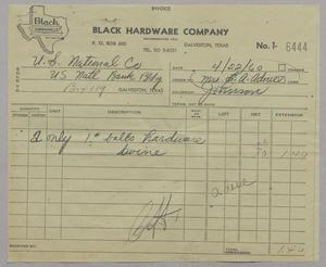 [Invoice for Balls of Hardware Twine, April 1960]