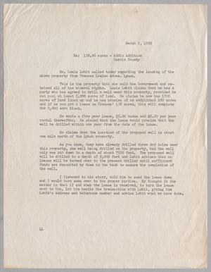 [Letter from A. H. Blackshear, Jr., March 2, 1950]