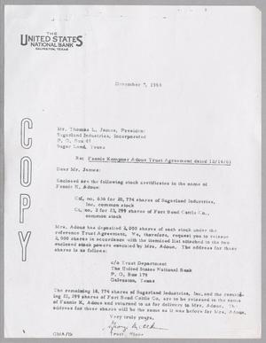 [Letter from George M. Atkinson to Thomas L. James, December 7, 1964]