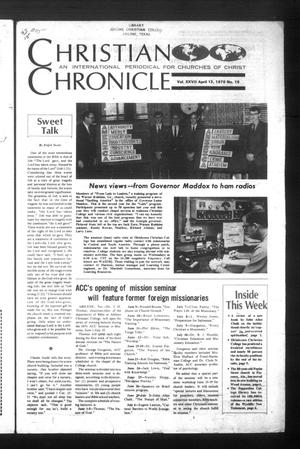 Primary view of object titled 'Christian Chronicle (Austin, Tex.), Vol. 27, No. 15, Ed. 1 Monday, April 13, 1970'.