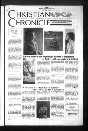 Primary view of object titled 'Christian Chronicle (Austin, Tex.), Vol. 27, No. 17, Ed. 1 Monday, April 27, 1970'.