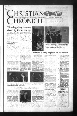 Primary view of object titled 'Christian Chronicle (Austin, Tex.), Vol. 27, No. 45, Ed. 1 Monday, November 16, 1970'.